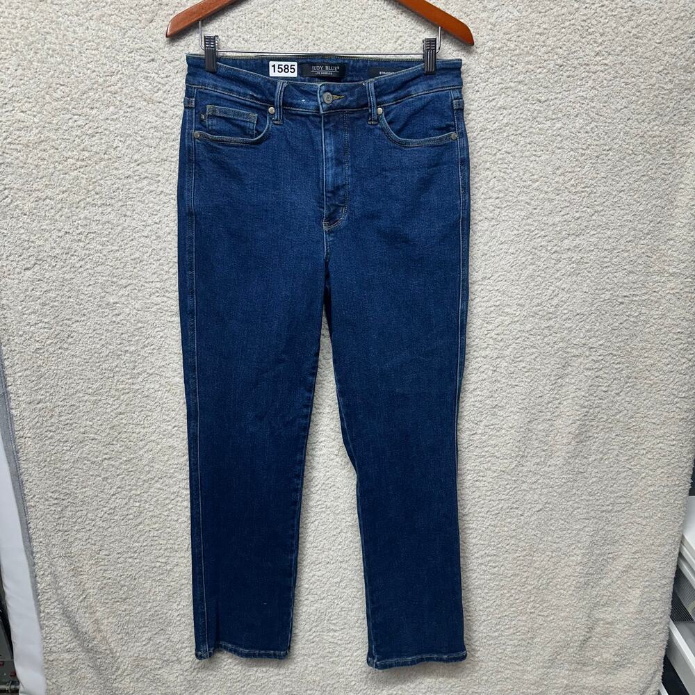 Judy Blue Women’s 11/30 Straight Leg Jeans Dark Wash Stretch Denim